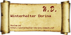 Winterhalter Dorina névjegykártya