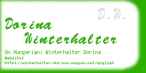 dorina winterhalter business card